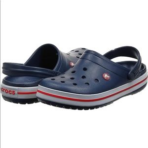 Crocband Crocs navy/ white W8 /M7 brand new!